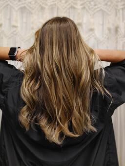 Highlights in a Woman's Hair