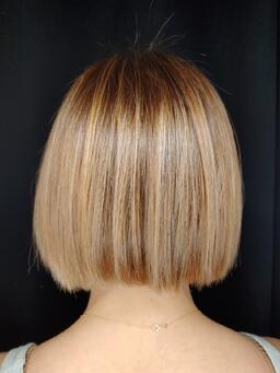 Highlights in a Woman's Hair